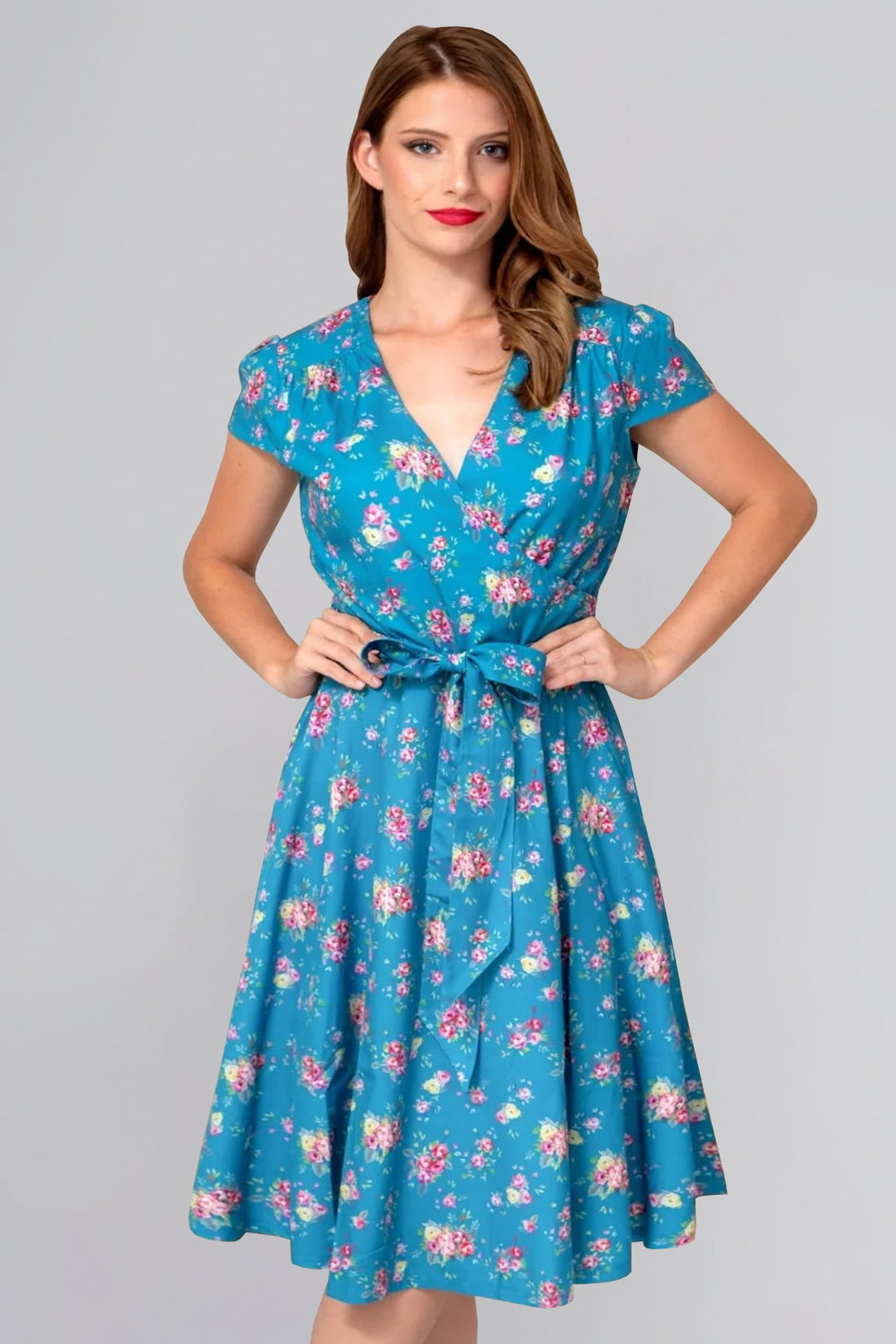 Dawn Rose Turquoise Dress