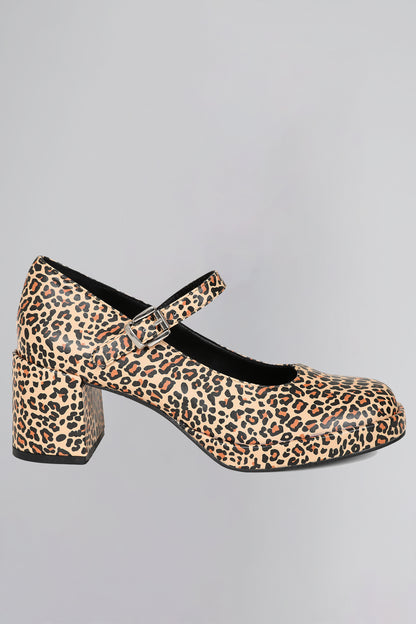 Sandy Jane Leopard Block Heel