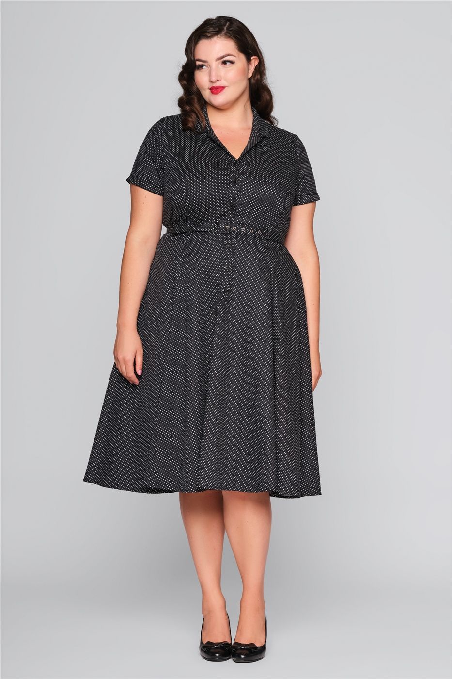 Caterina Mini Polka Dot Swing Dress