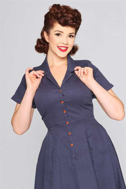 Caterina Mini Polka Swing Dress