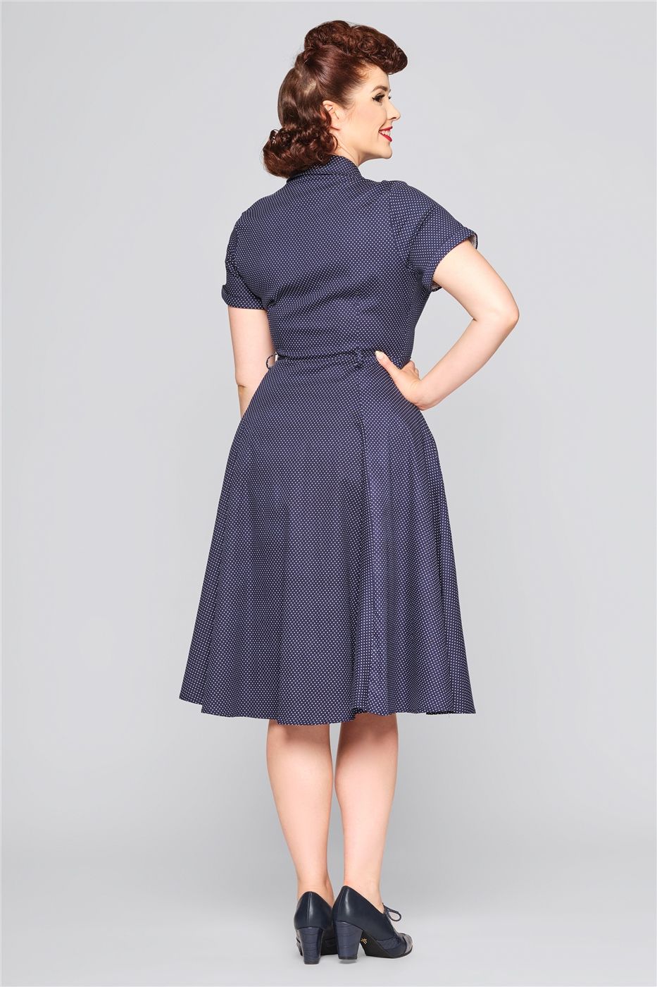 Caterina Mini Polka Swing Dress