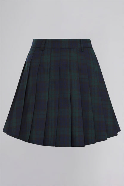 Daria Blackwatch Pleated Mini Skirt