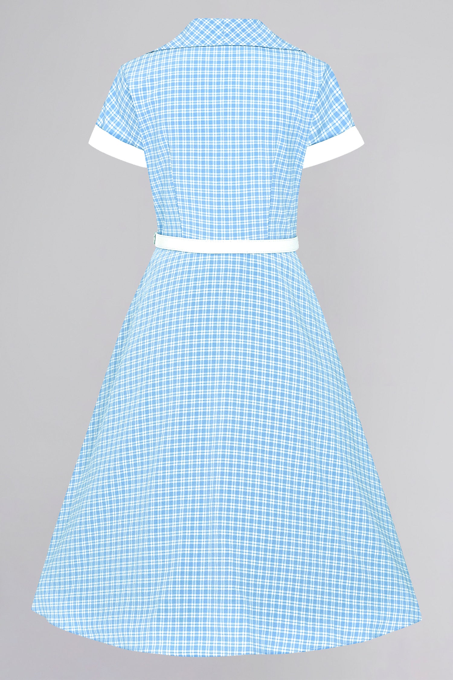 Marjorie Contrast Check Swing Dress