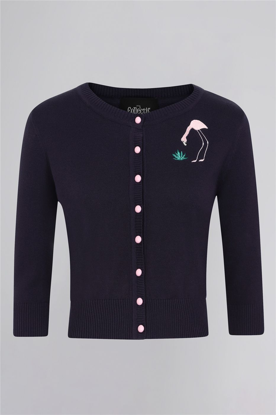 Lucy Flamingo Palm Cardigan