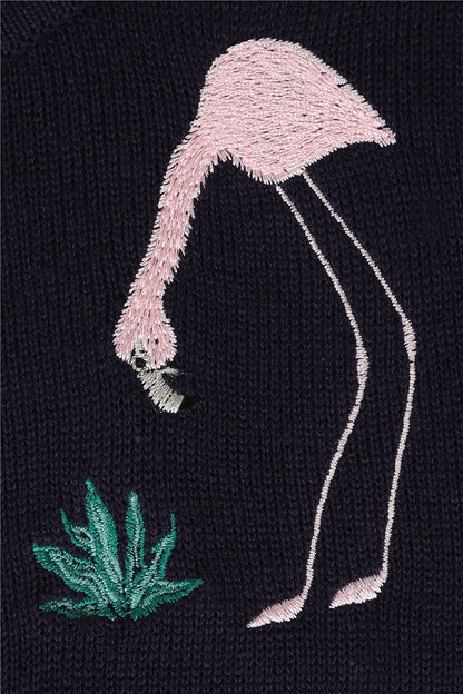 Lucy Flamingo Palm Cardigan