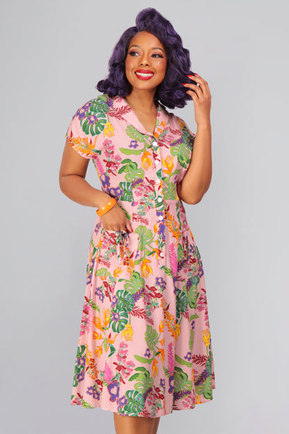 Liza Vibrant Tropics Swing Dress