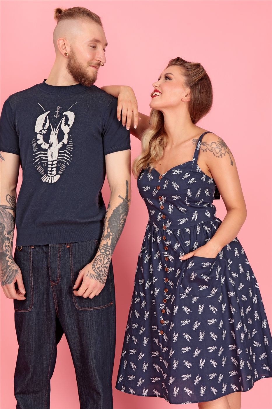 Kimberly Lobster Swing Dress