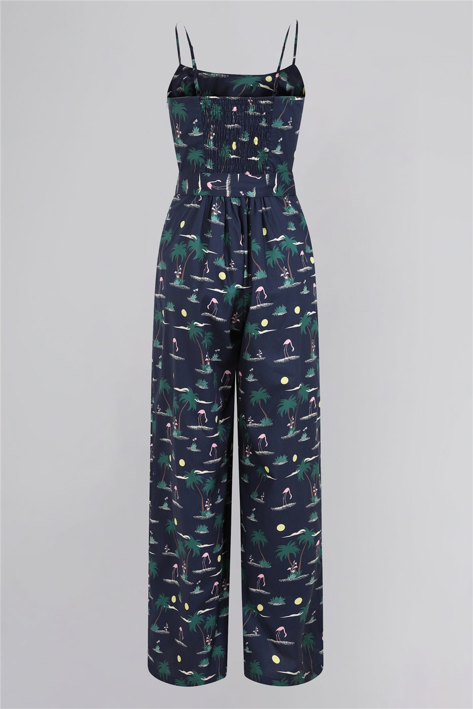 Edda Flamingo-Palm Jumpsuit