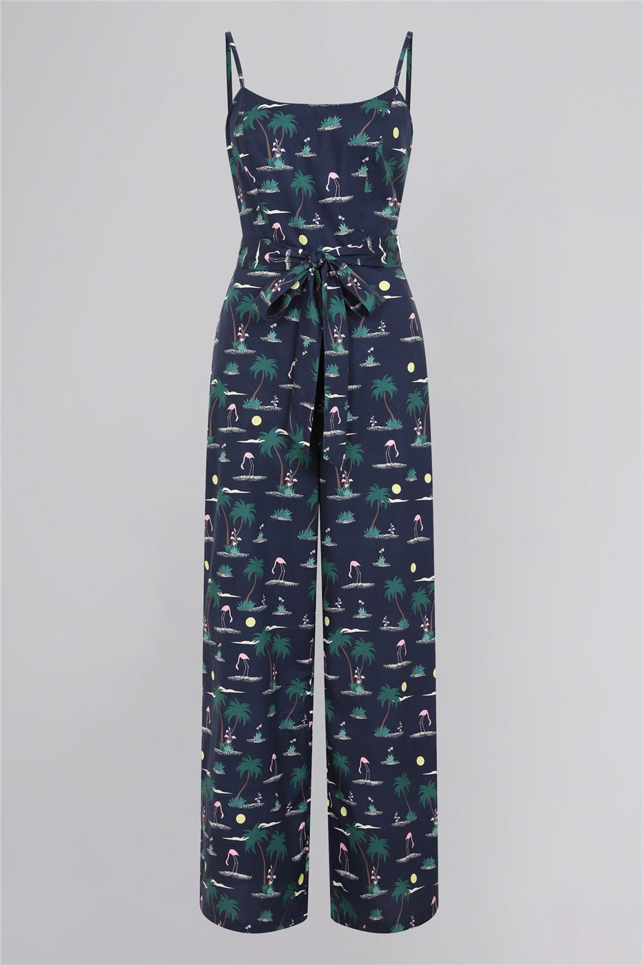 Edda Flamingo-Palm Jumpsuit