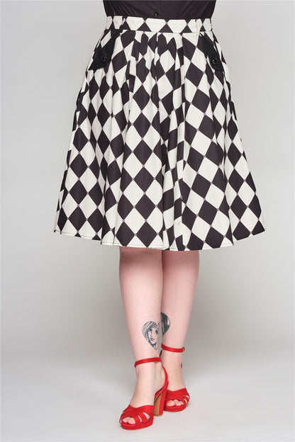 Dakota Diner Diamond Swing Skirt