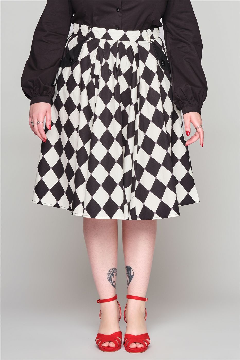 Dakota Diner Diamond Swing Skirt