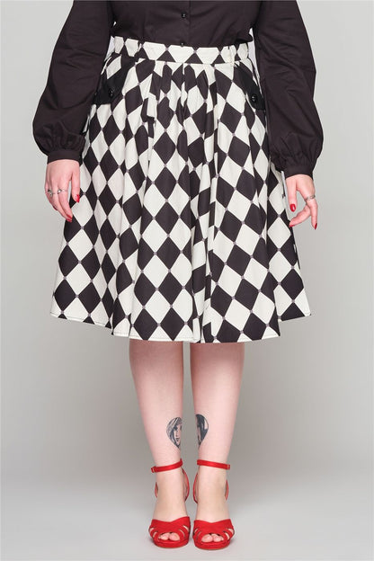 Dakota Diner Diamond Swing Skirt