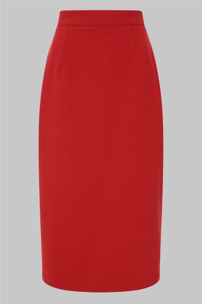 Posey Red Pencil Skirt