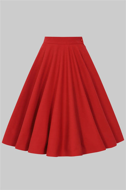 Milla Red Swing Skirt