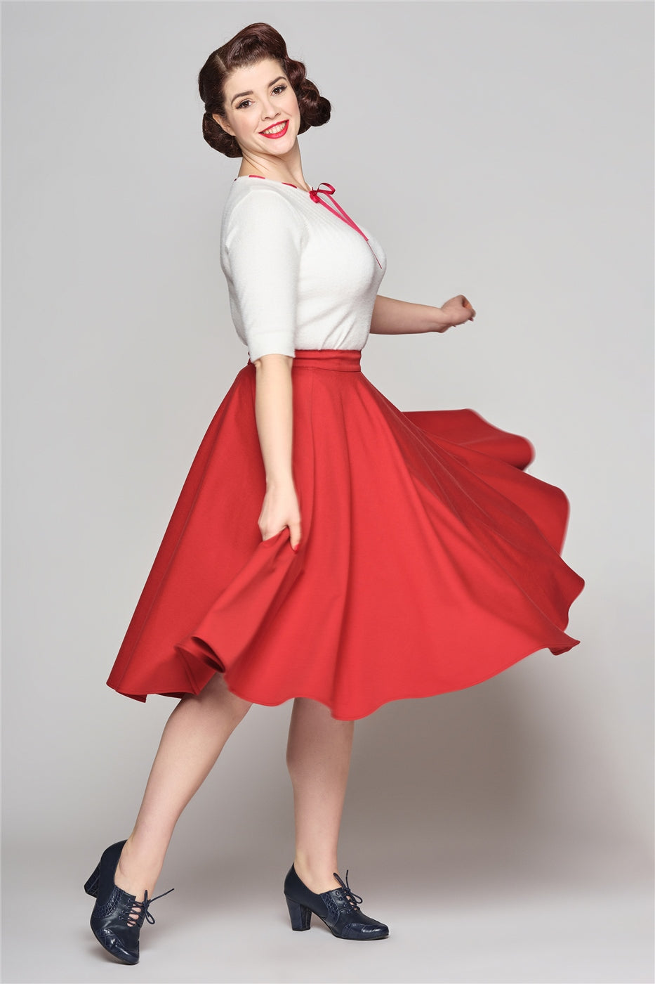 Milla Red Swing Skirt