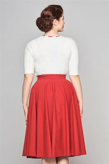 Milla Red Swing Skirt