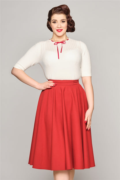 Milla Red Swing Skirt