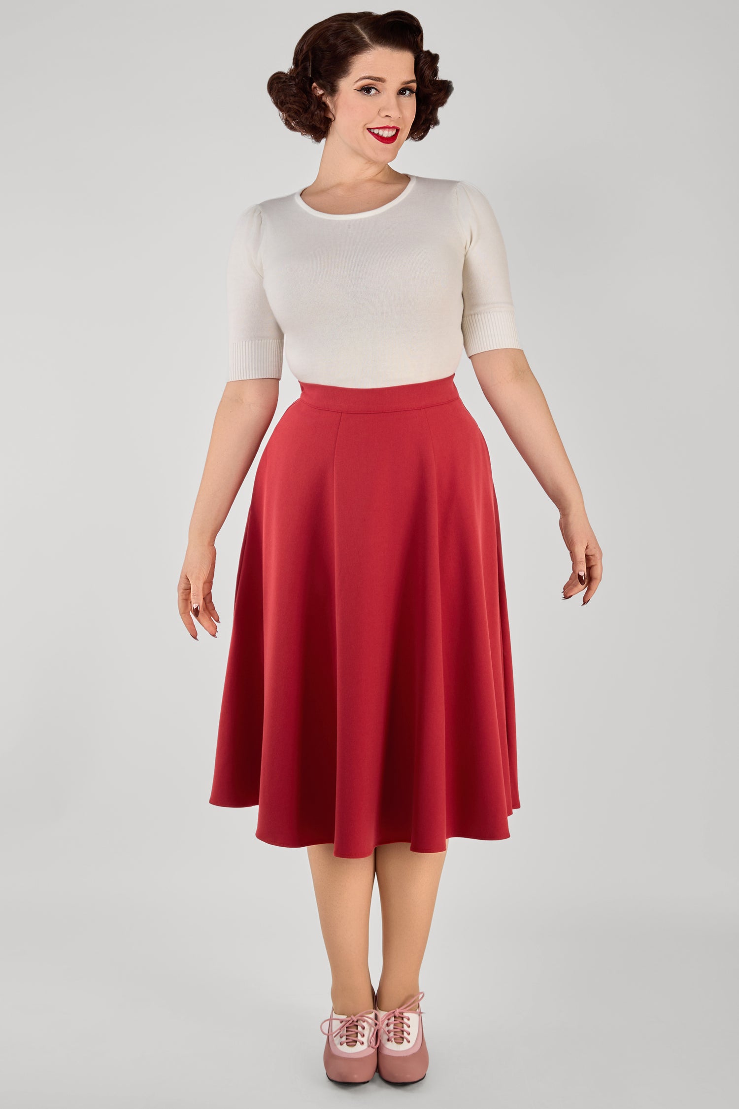 Milla Red Swing Skirt