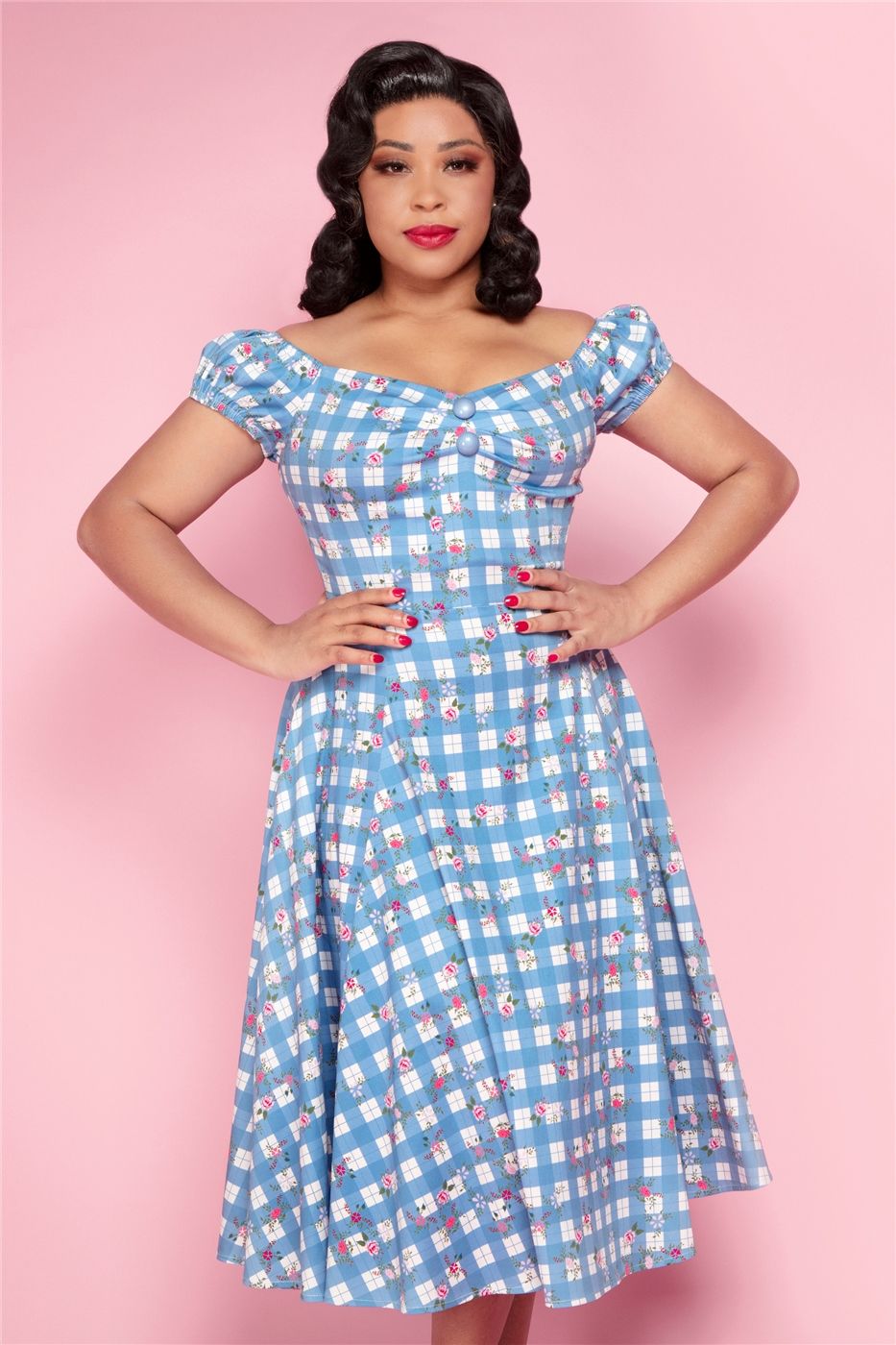 Dolores Gingham Garden Doll Dress