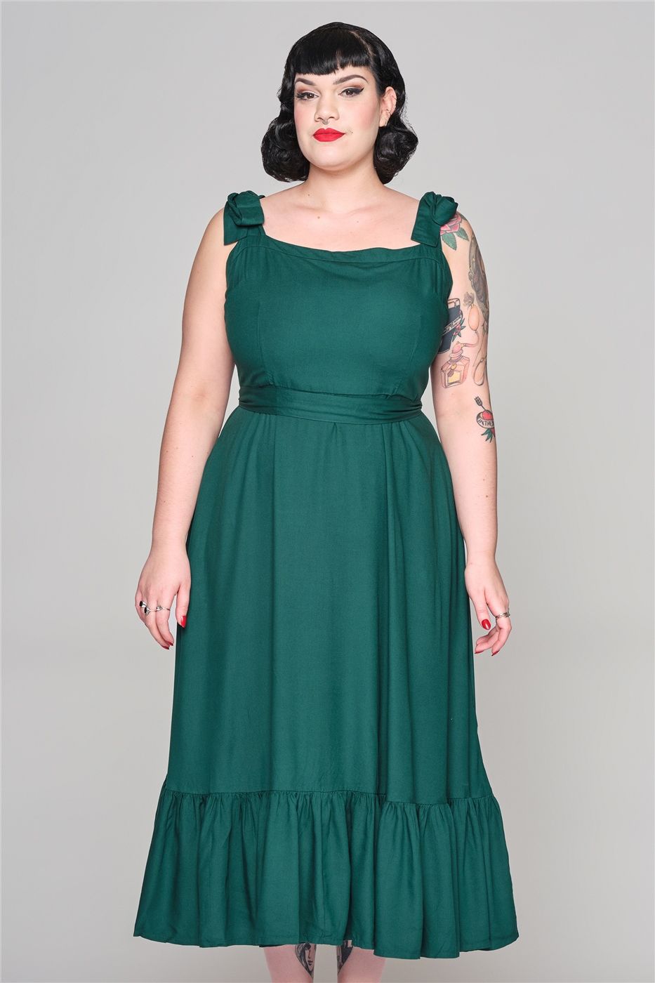 Katrina Plain Midi Dress