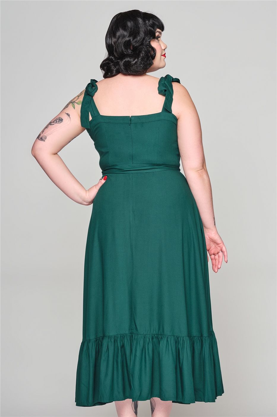 Katrina Plain Midi Dress