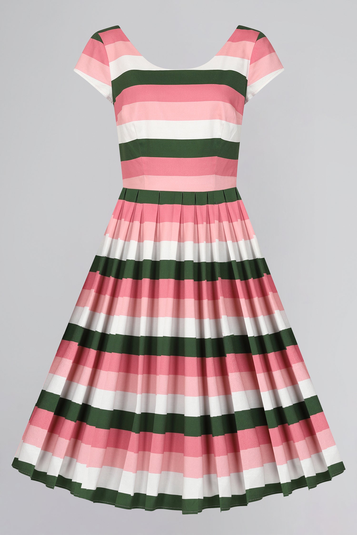 Tima Floral Stripe Swing Dress