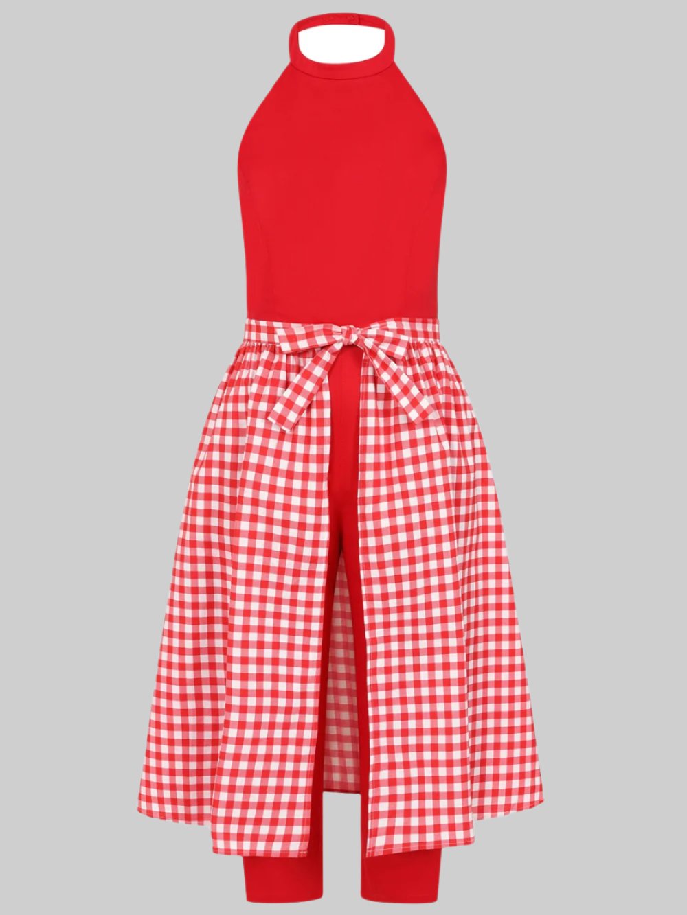 Midge Gingham Jumpsuit Set