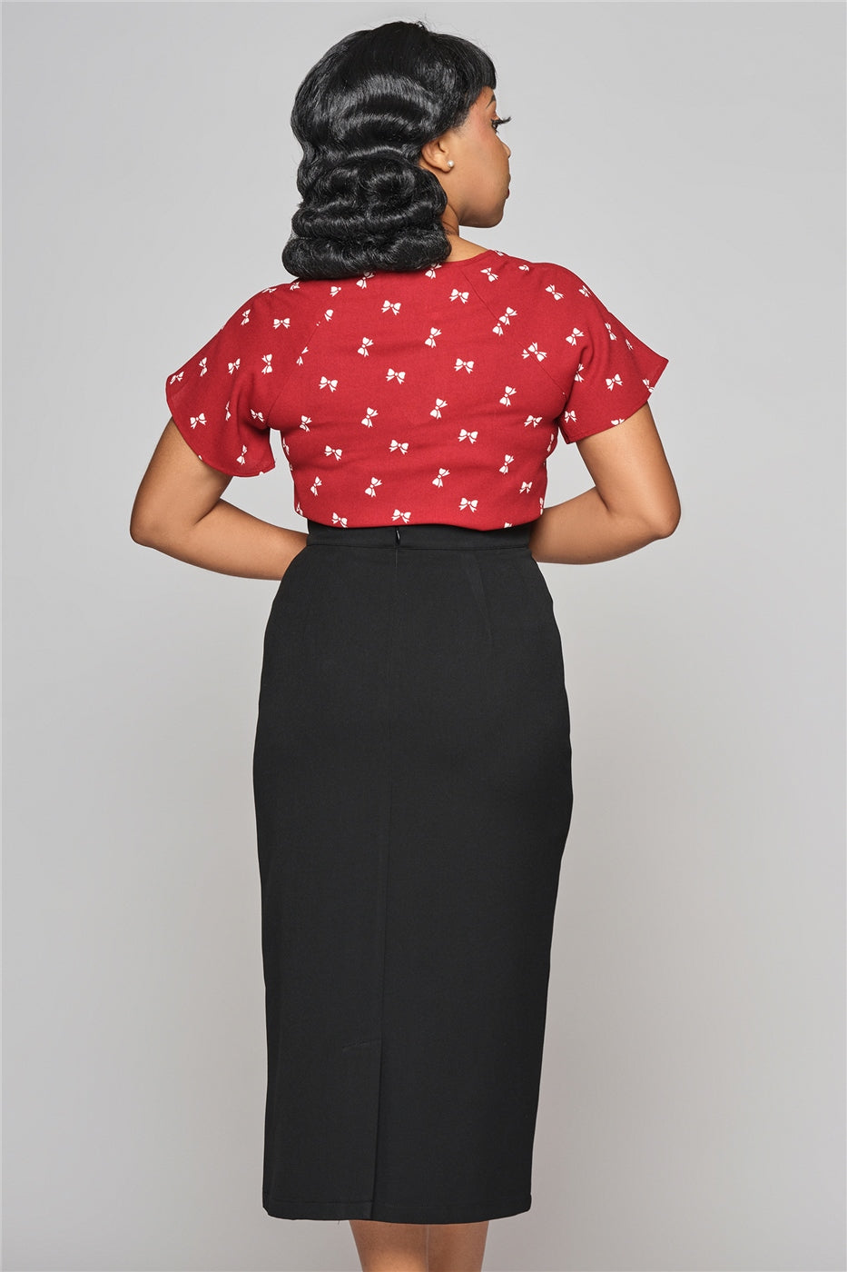 Posey Black Pencil Skirt