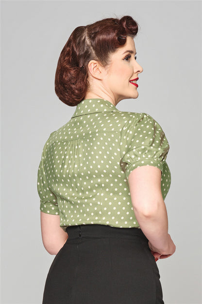 Luana Vintage Polka Blouse