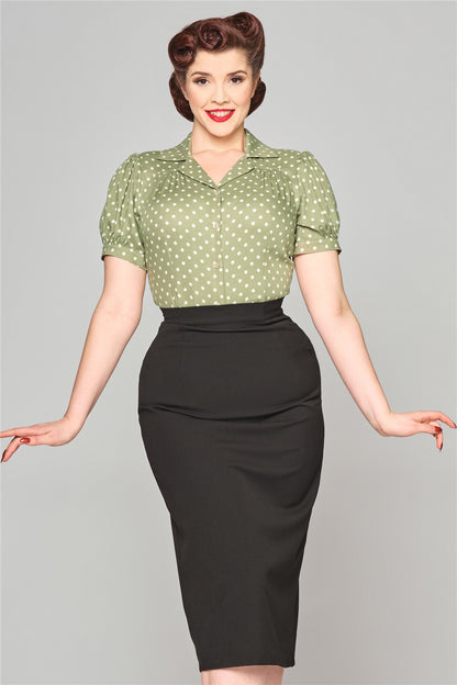 Luana Vintage Polka Blouse