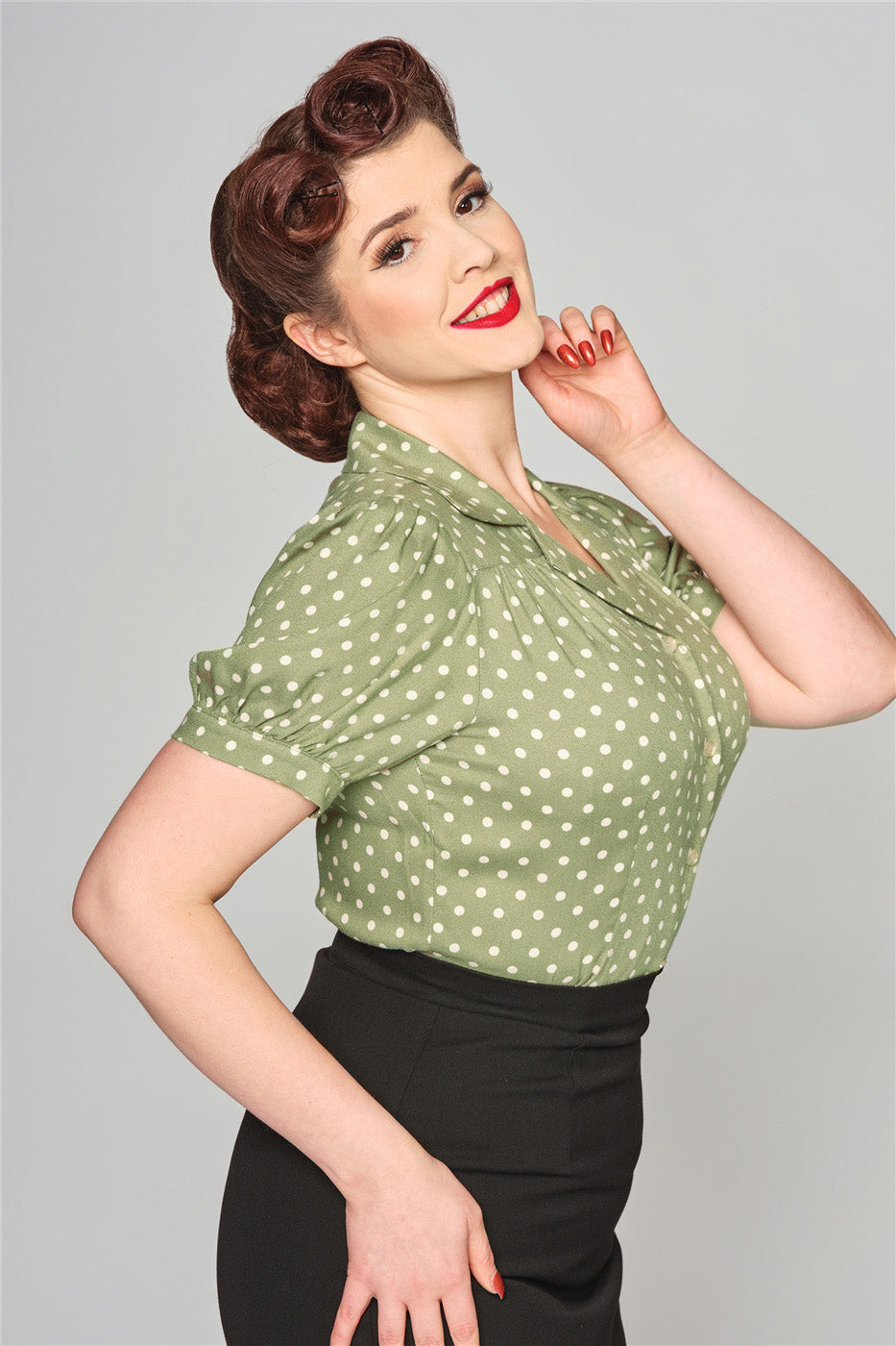 Luana Vintage Polka Blouse