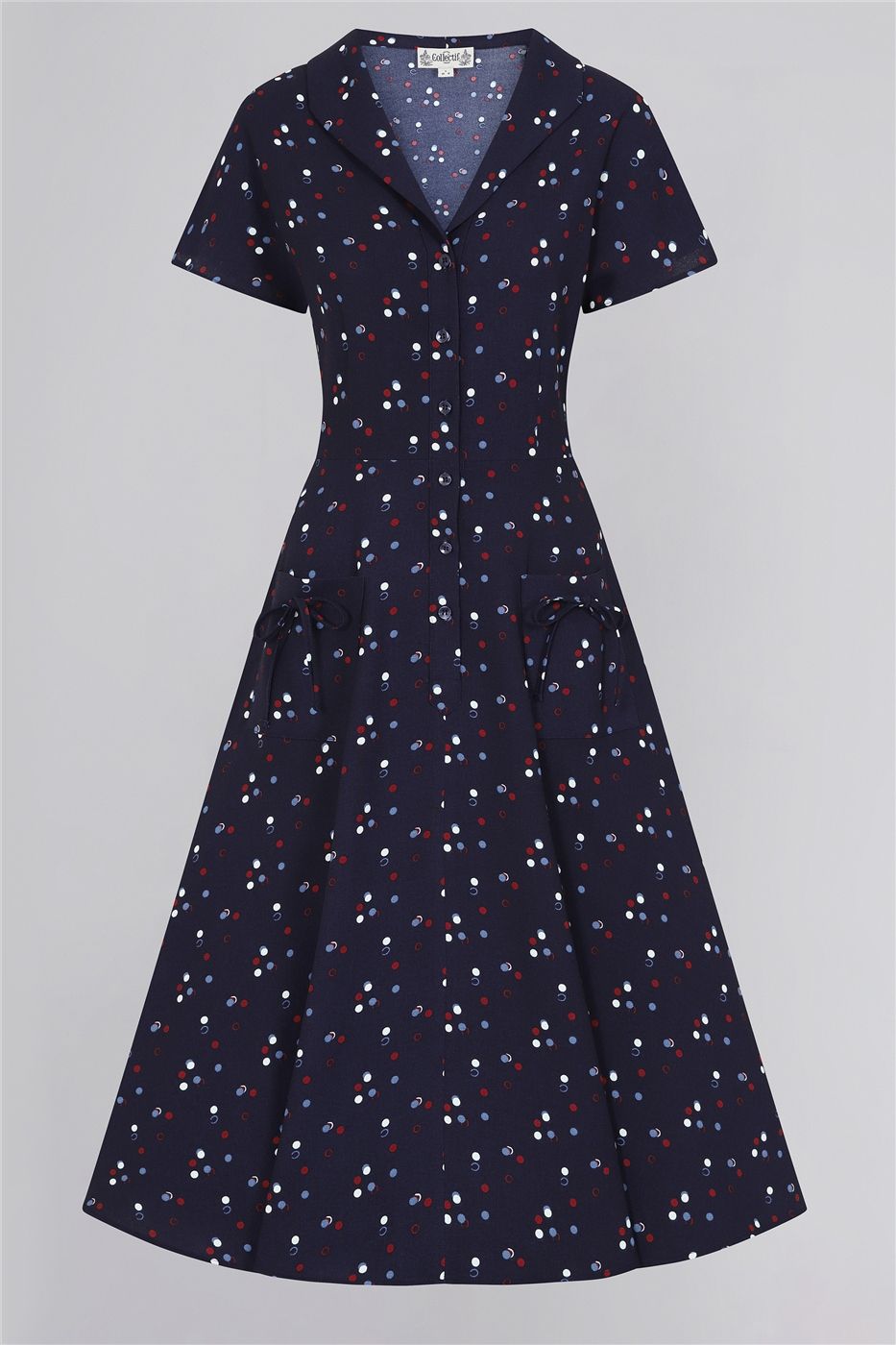 Liza Chalk Polka Swing Dress