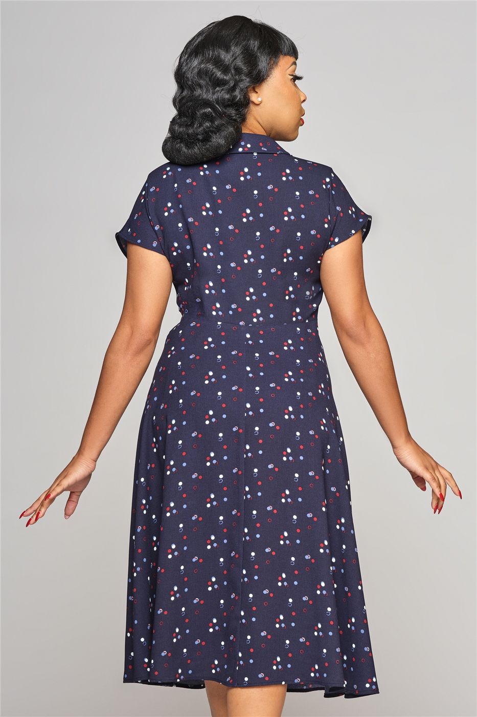 Liza Chalk Polka Swing Dress