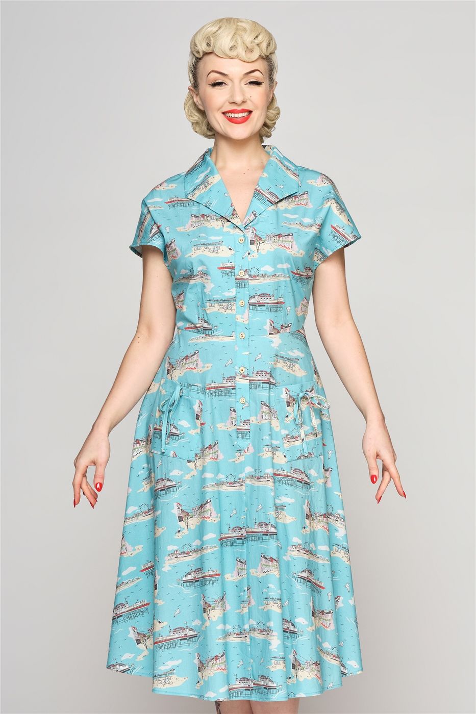 Liza Brighton Postcard Swing Dress