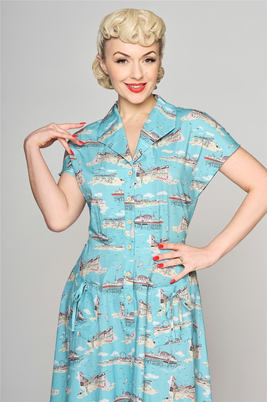 Liza Brighton Postcard Swing Dress