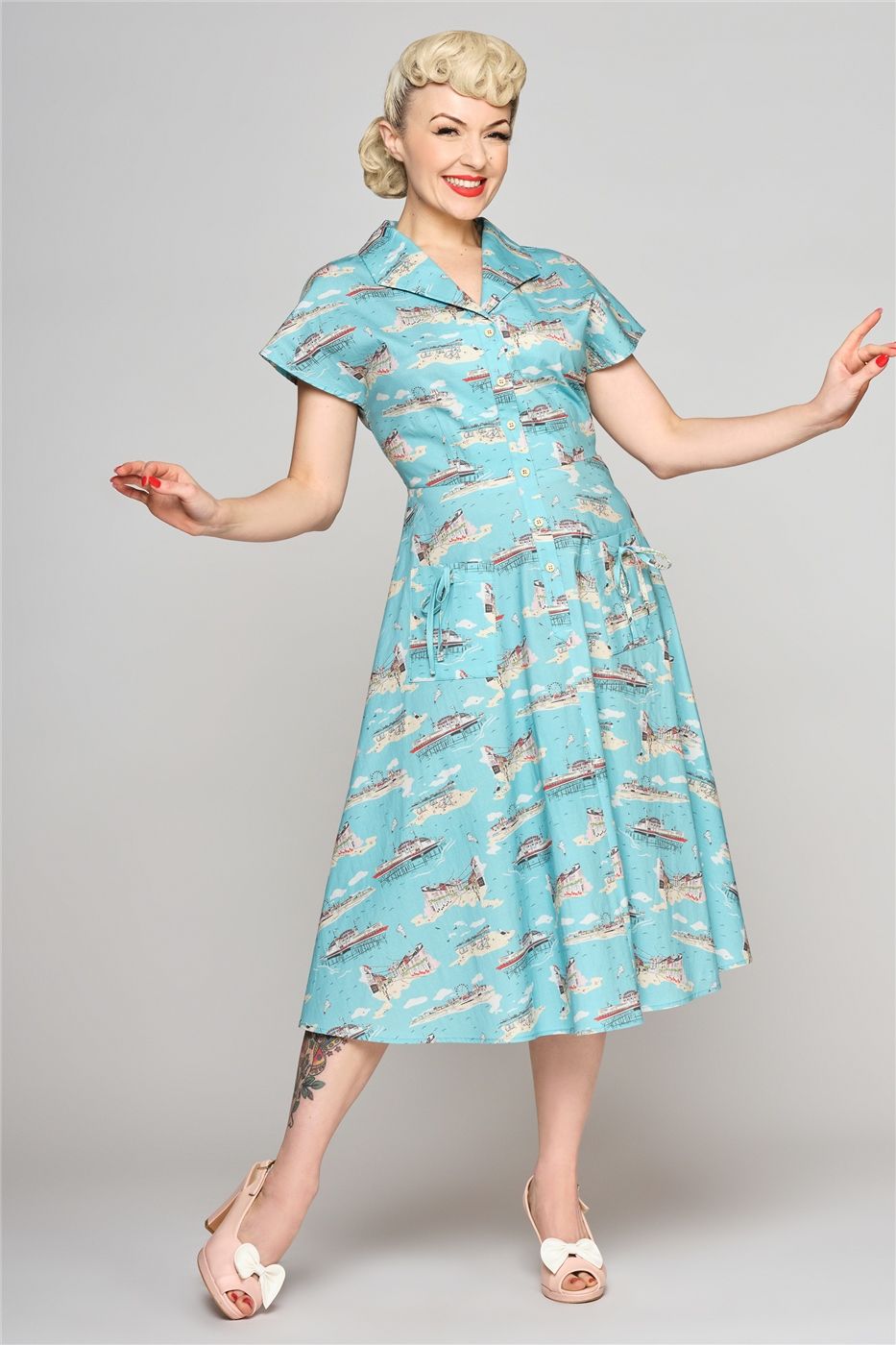 Liza Brighton Postcard Swing Dress