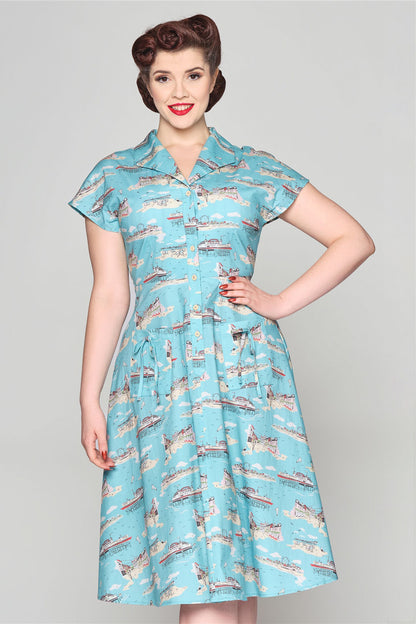 Liza Brighton Postcard Swing Dress