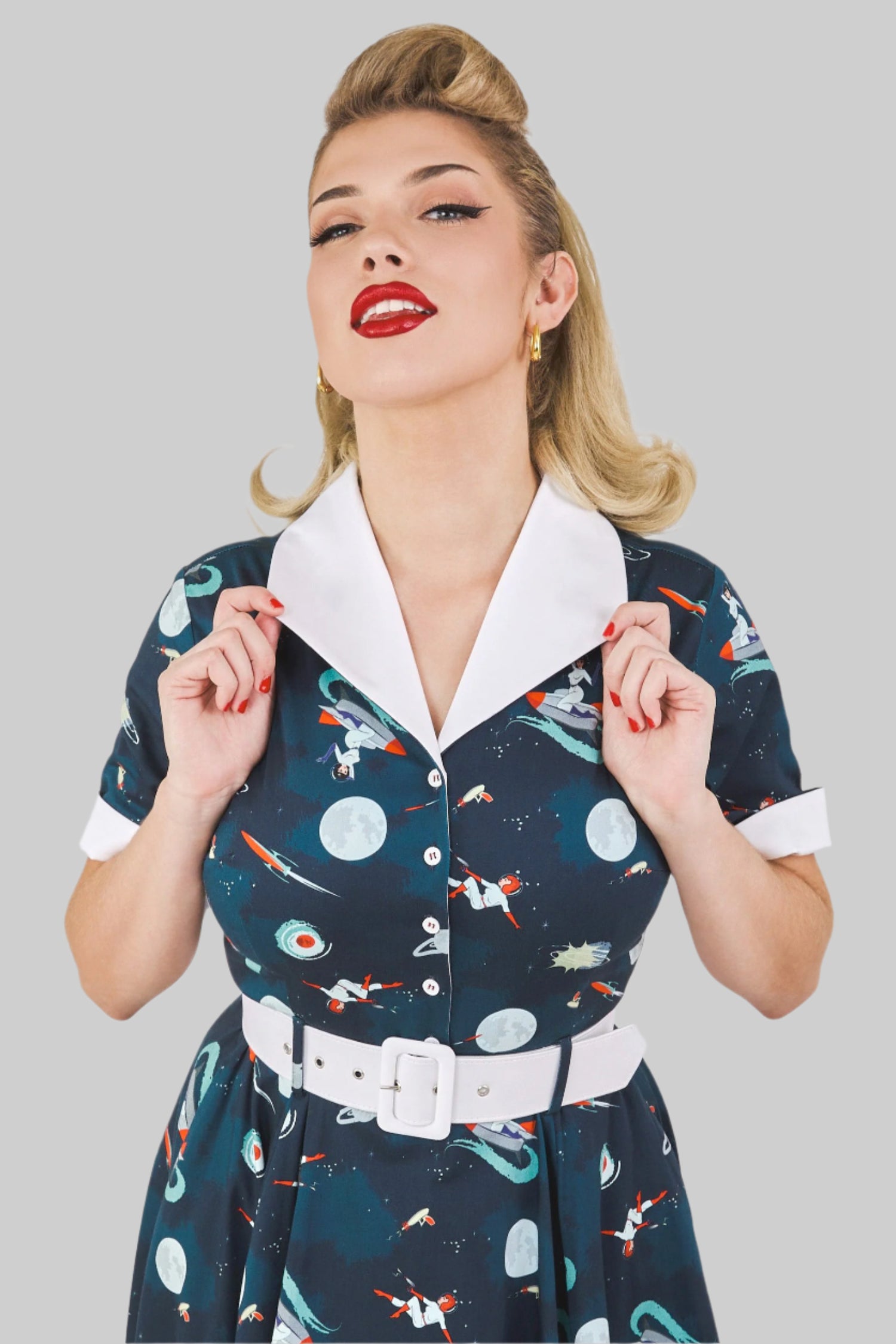 Taylor Space Pin Up Swing Dress