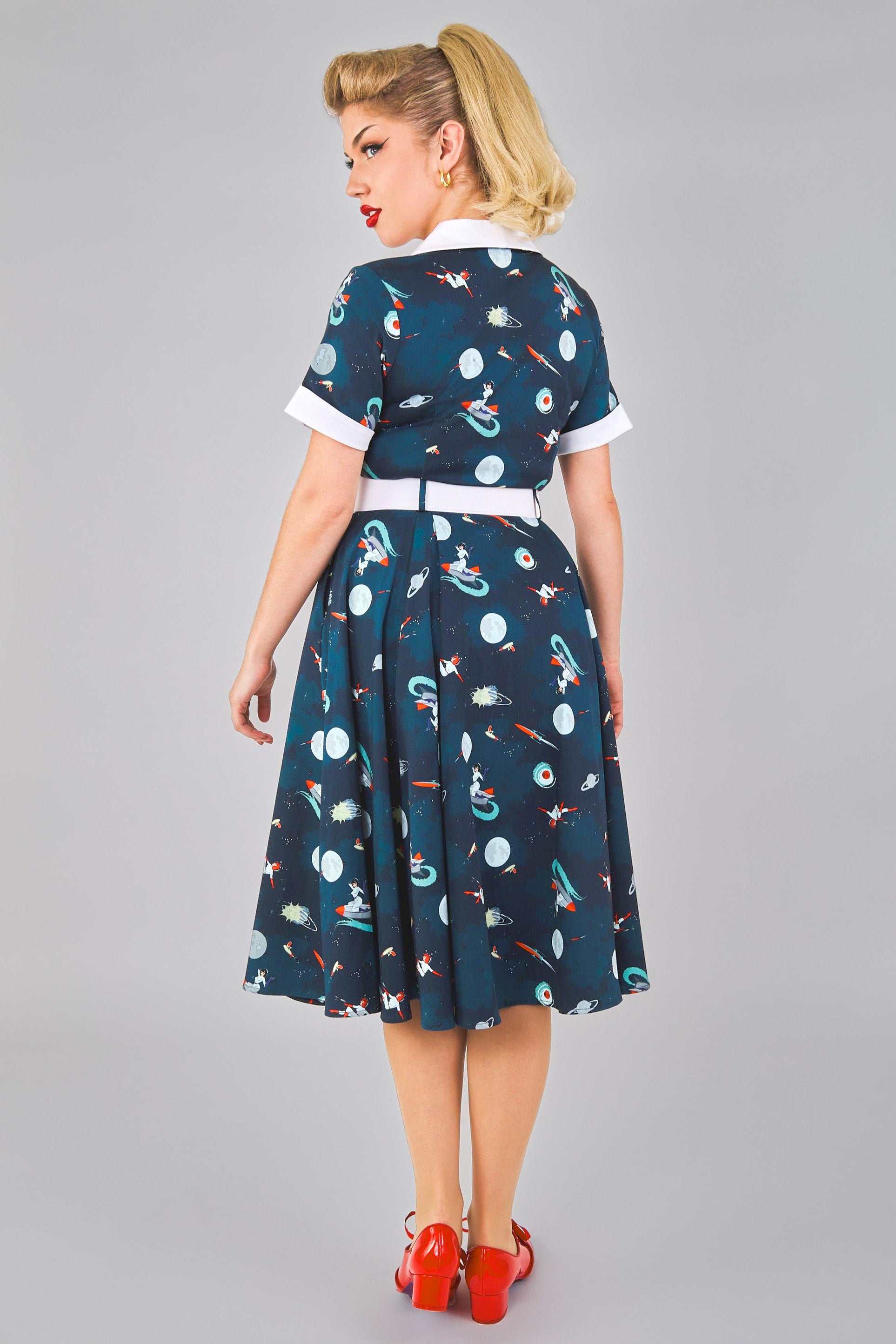 Taylor Space Pin Up Swing Dress