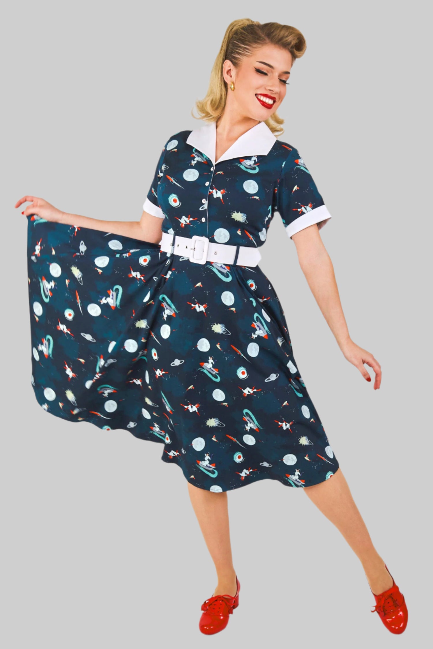 Taylor Space Pin Up Swing Dress