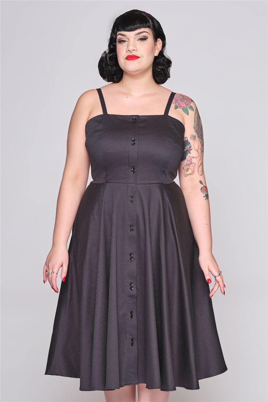 Morgana Mini Polka Swing Dress