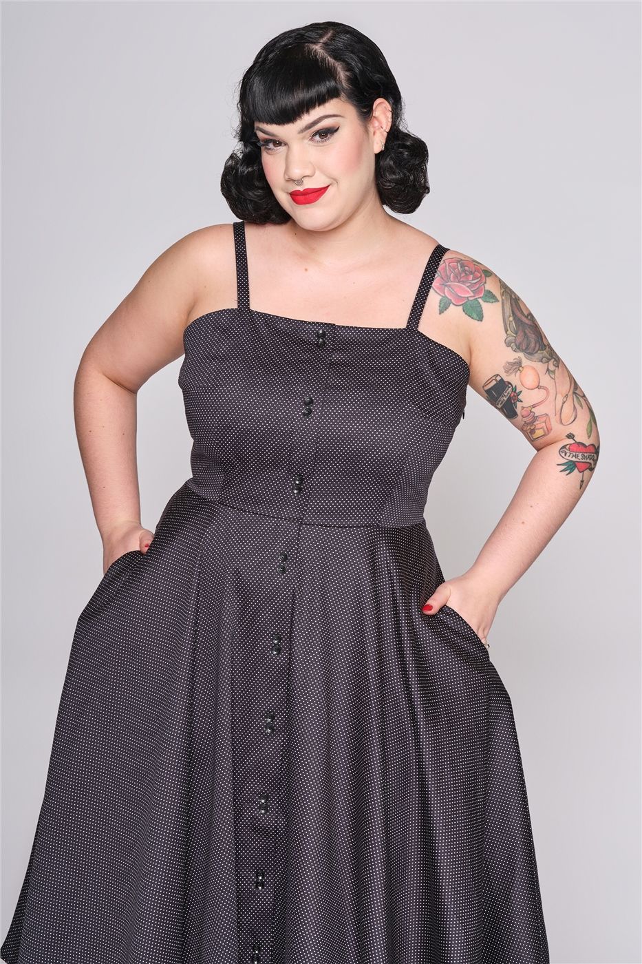 Morgana Mini Polka Swing Dress