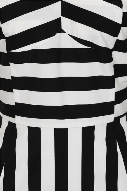 Emma Contrast Stripe Swing Dress