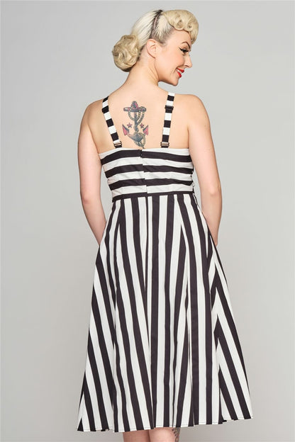 Emma Contrast Stripe Swing Dress