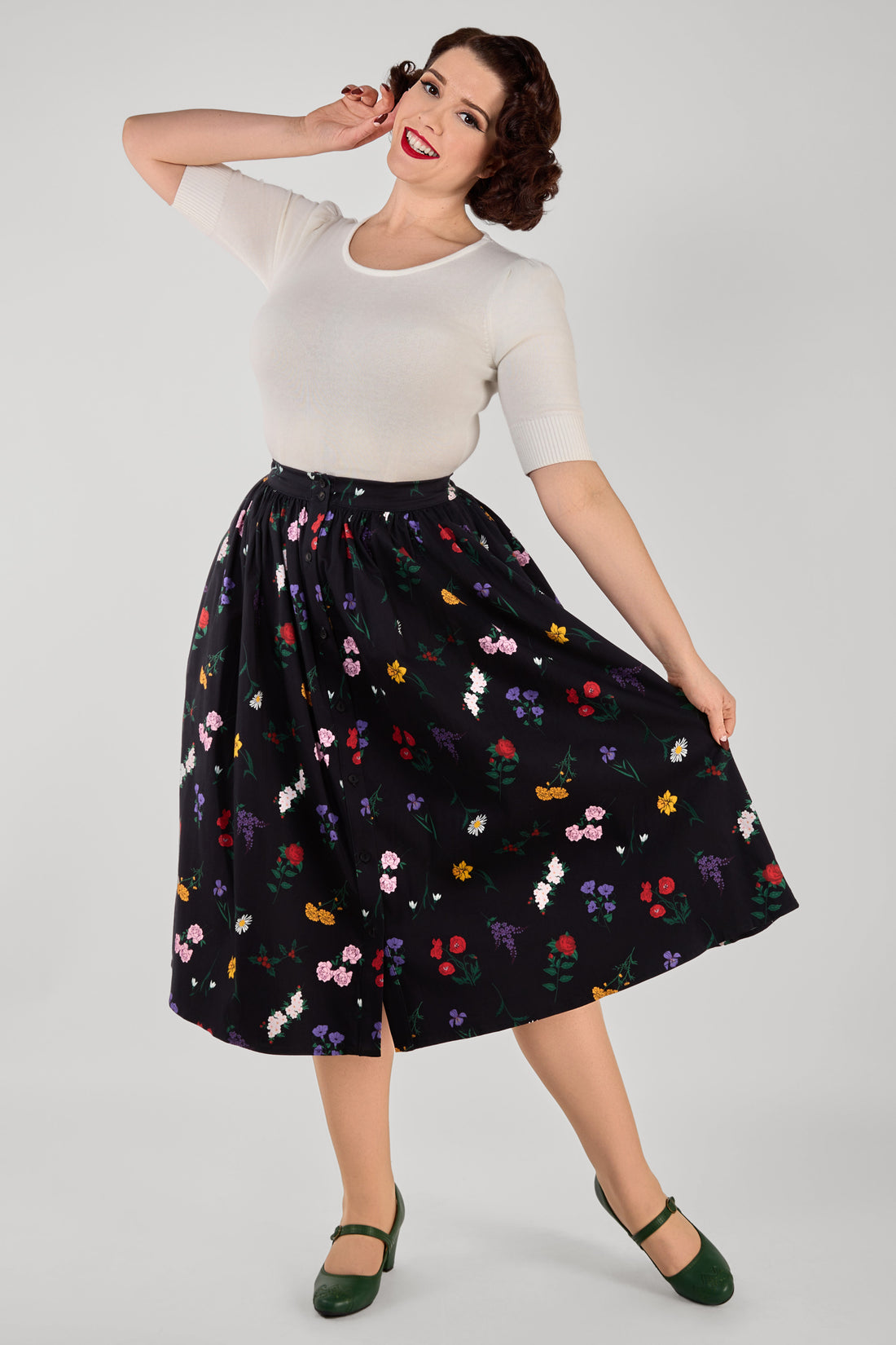 Marianna Spring Spray Swing Skirt