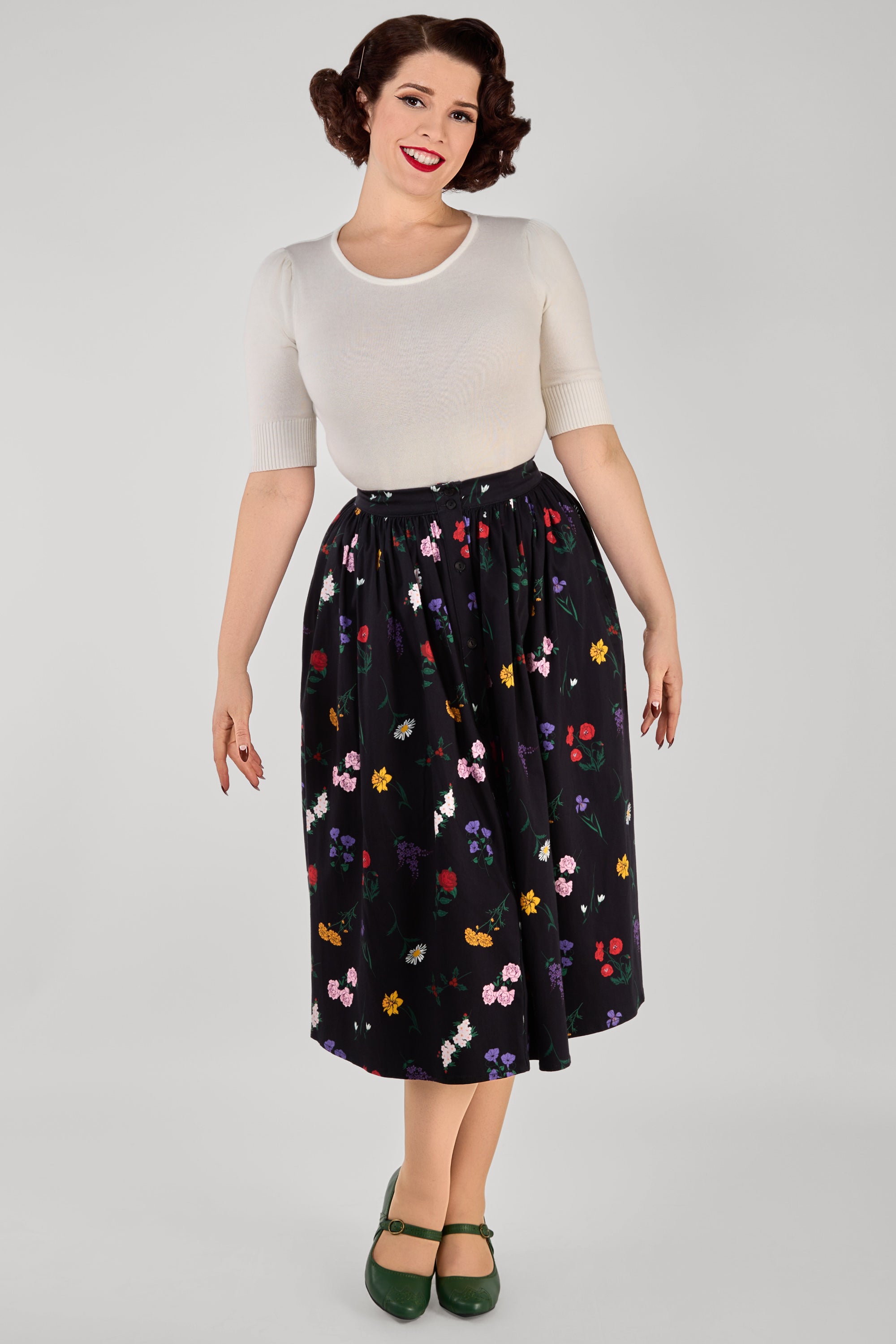 Marianna Spring Spray Swing Skirt