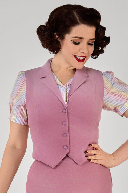 Professor Pink Corduroy Waistcoat