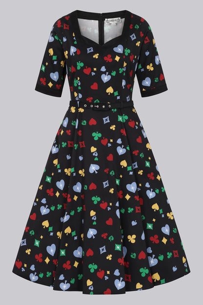 Sadie Polka Poker Swing Dress