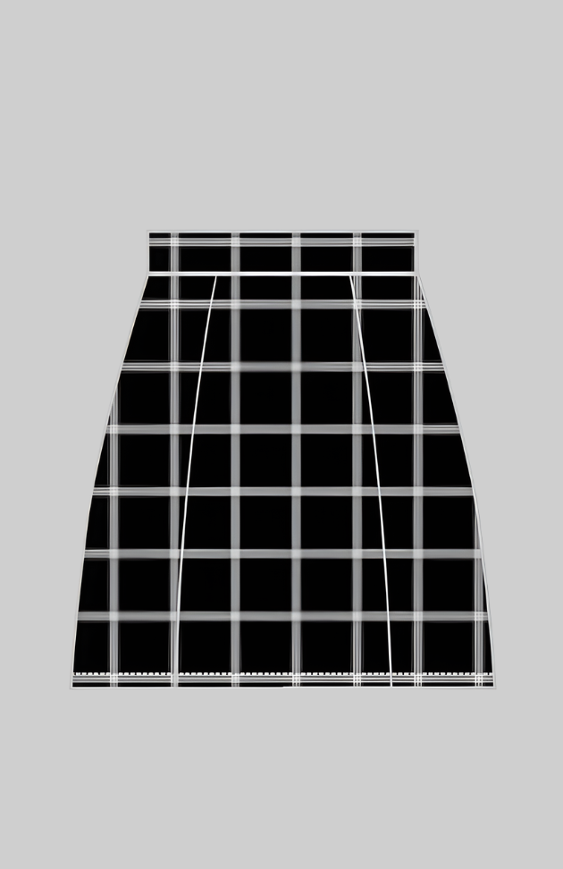 India Ghost Check Mini Skirt