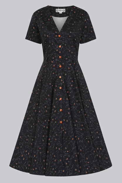 Shana Black Cats Swing Dress